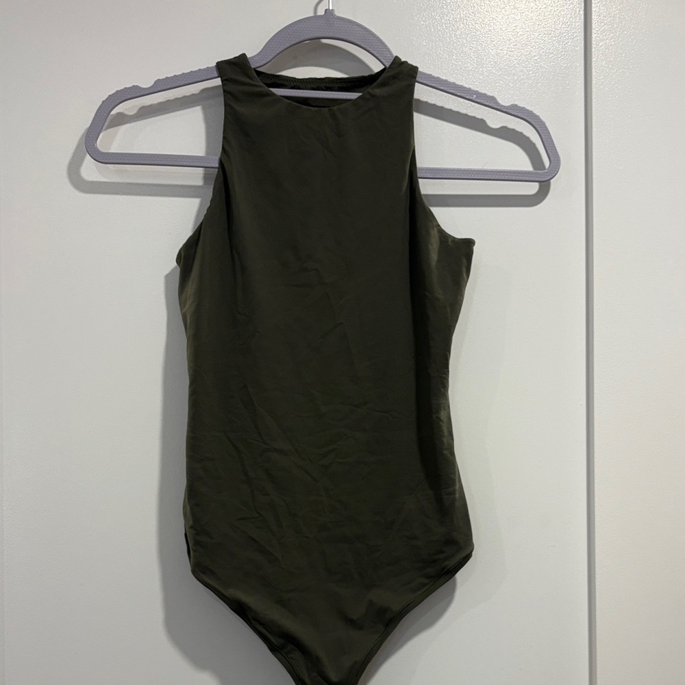 PINK Victoria's Secret Kids Olive Bodysuit